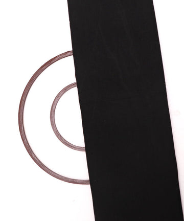 black plain linen fabric